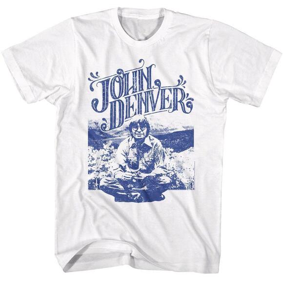 Other - John Denver In Field Photo White T Shirt